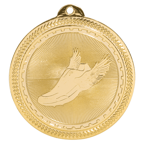 Bright Gold 2" Track Laserable BriteLazer Medal
