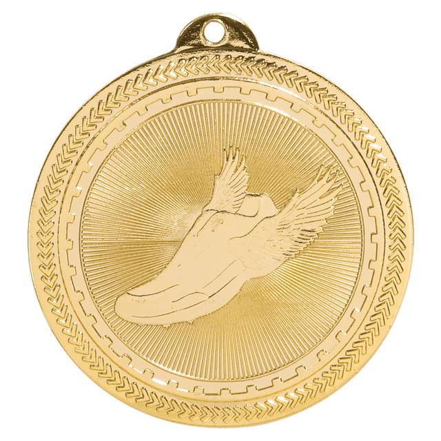Bright Gold 2" Track Laserable BriteLazer Medal