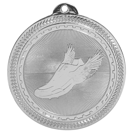 Bright Silver 2" Track Laserable BriteLazer Medal