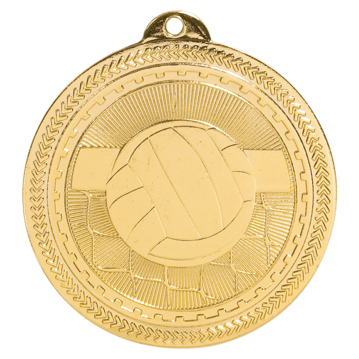 Bright Gold 2" Volleyball Laserable BriteLazer Medal