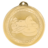 Bright Gold 2" Weightlifting Laserable BriteLazer Medal