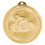 Bright Gold 2" Wrestling Laserable BriteLazer Medal