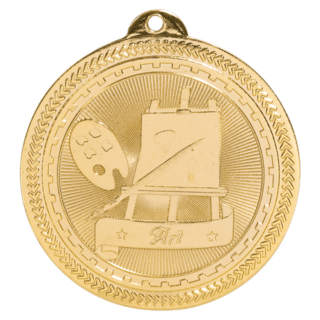 Bright Gold 2" Art Laserable BriteLazer Medal