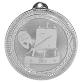 Bright Silver 2" Art Laserable BriteLazer Medal
