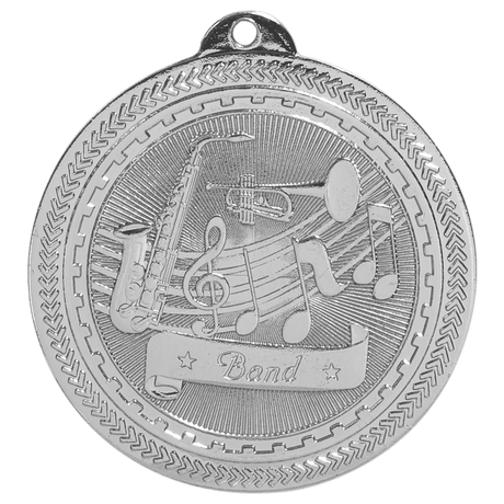 Bright Silver 2" Band Laserable BriteLazer Medal