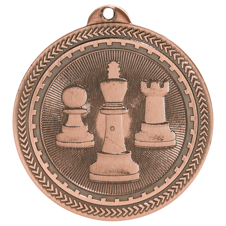 Antique Bronze 2" Chess Laserable BriteLazer Medal