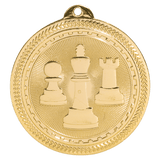 Bright Gold 2" Chess Laserable BriteLazer Medal