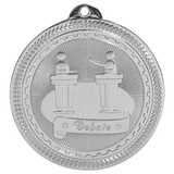 Bright Silver 2" Debate Laserable BriteLazer Medal
