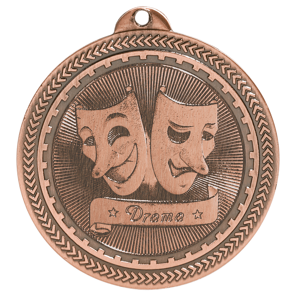 2" Drama Laserable BriteLazer Medal