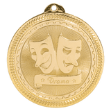 Bright Gold 2" Drama Laserable BriteLazer Medal
