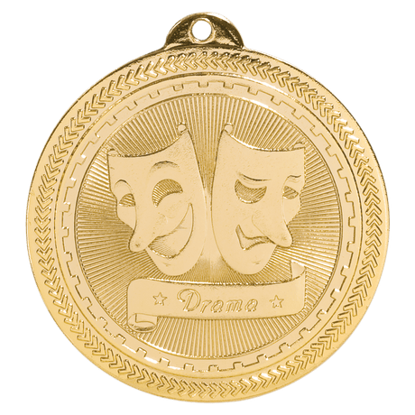 Bright Gold 2" Drama Laserable BriteLazer Medal