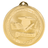 Bright Gold 2" Graduate Laserable BriteLazer Medal