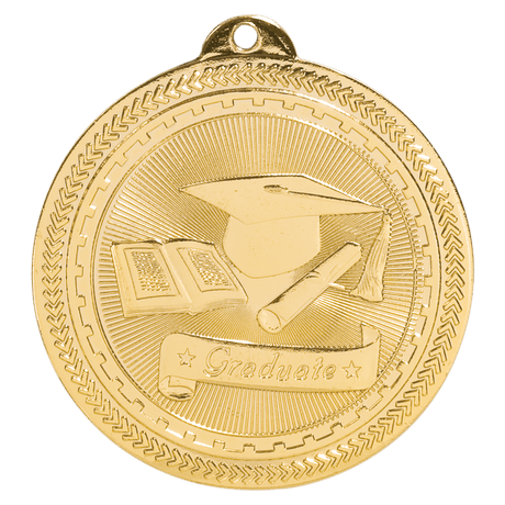 Bright Gold 2" Graduate Laserable BriteLazer Medal