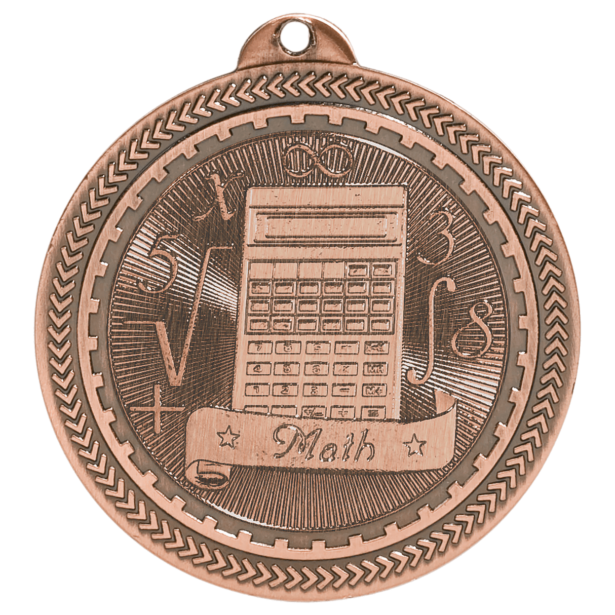 2" Math Laserable BriteLazer Medal