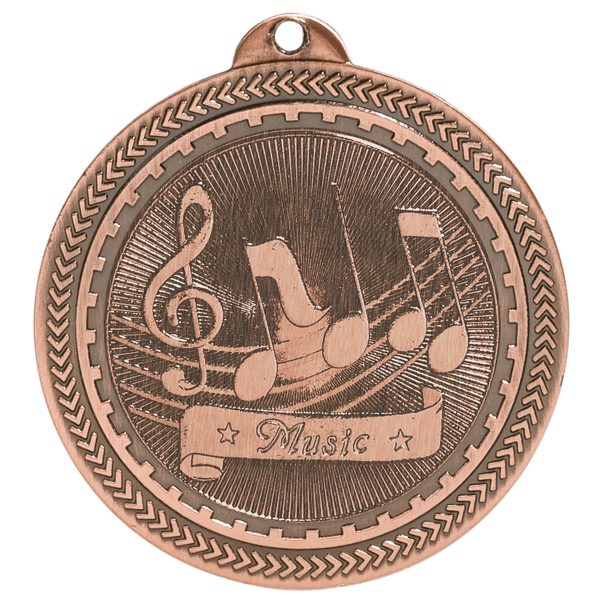 2" Music Laserable BriteLazer Medal