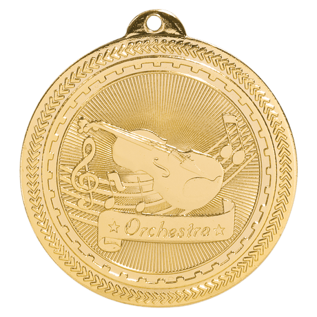 Bright Gold 2" Orchestra Laserable BriteLazer Medal