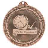 Antique Bronze 2" Perfect Attendance Laserable BriteLazer Medal