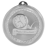 Bright Silver 2" Perfect Attendance Laserable BriteLazer Medal