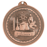 Antique Bronze 2" Science Laserable BriteLazer Medal