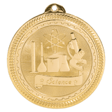 Bright Gold 2" Science Laserable BriteLazer Medal