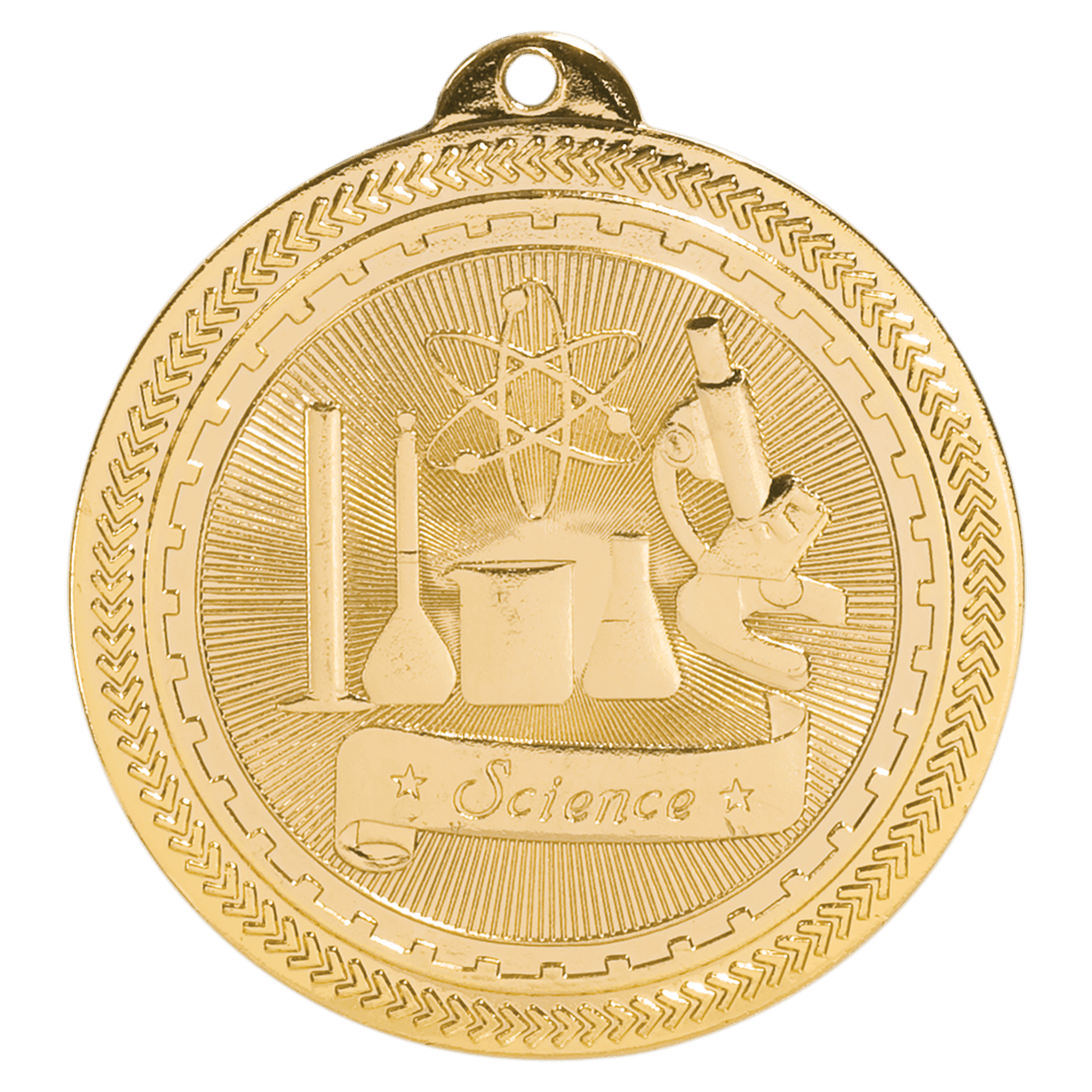2" Science Laserable BriteLazer Medal