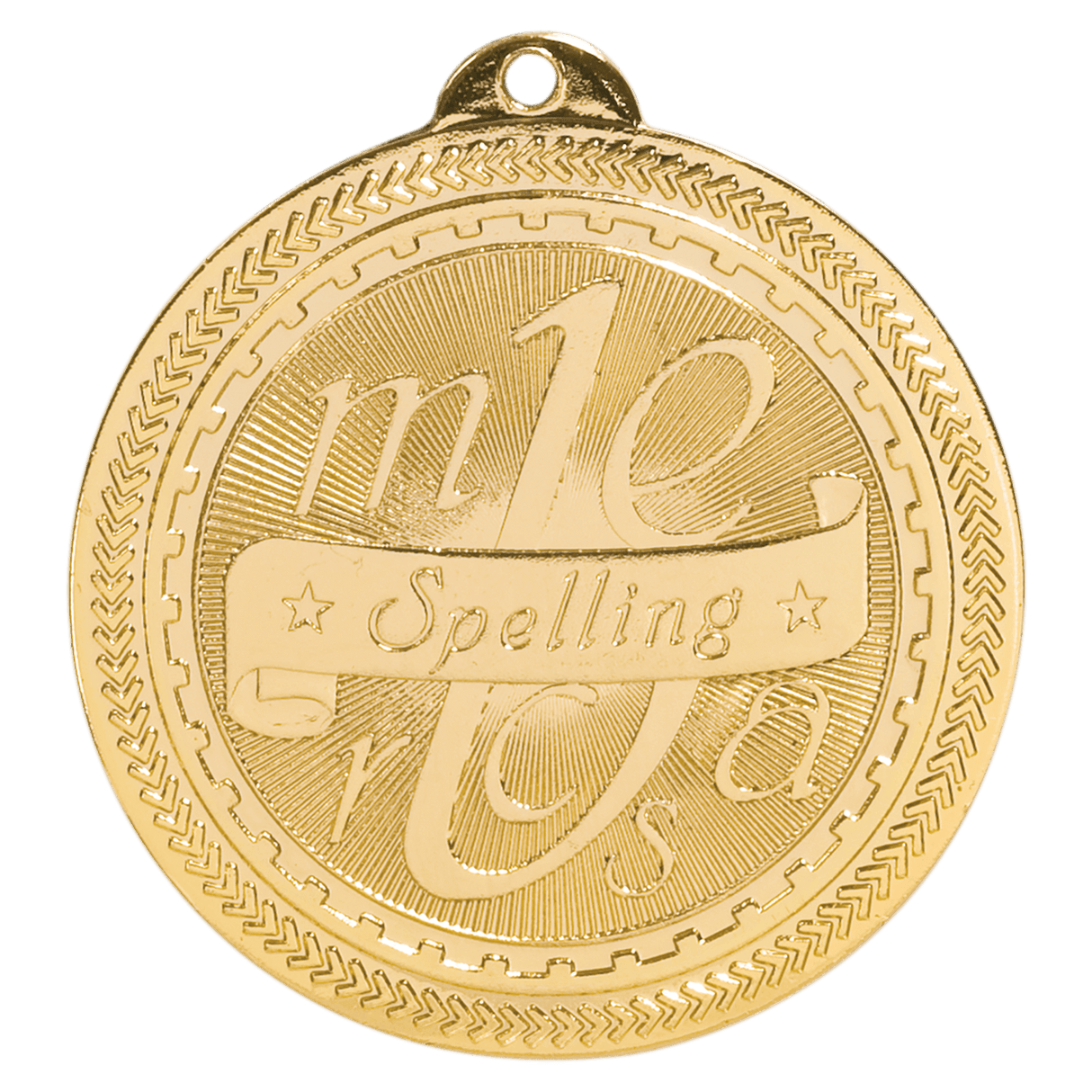 2" Spelling Laserable BriteLazer Medal