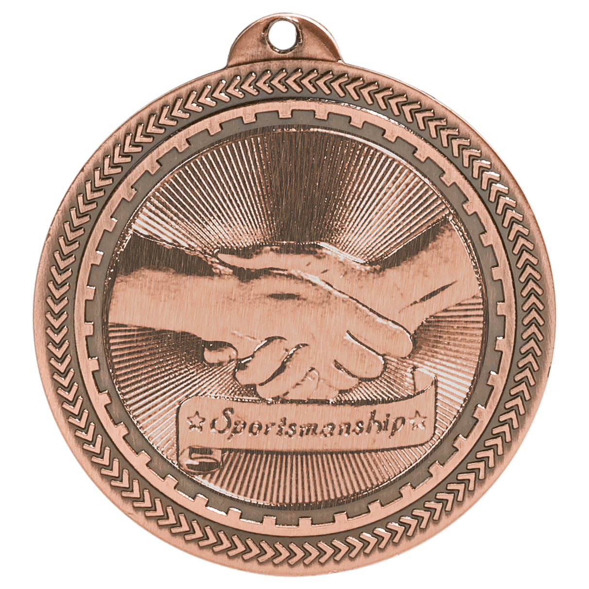 2" Sportsmanship Laserable BriteLazer Medal
