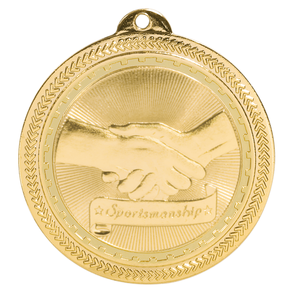 2" Sportsmanship Laserable BriteLazer Medal