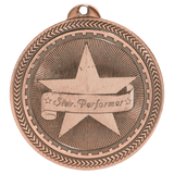 2" Star Performer Laserable BriteLazer Medal
