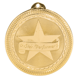 2" Star Performer Laserable BriteLazer Medal