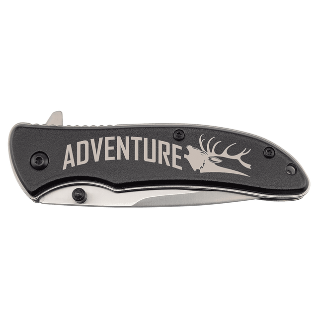 Bison River 4 1/4" Black Every Day Carry Knife