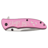 Bison River 4 1/4" Pink Every Day Carry Knife