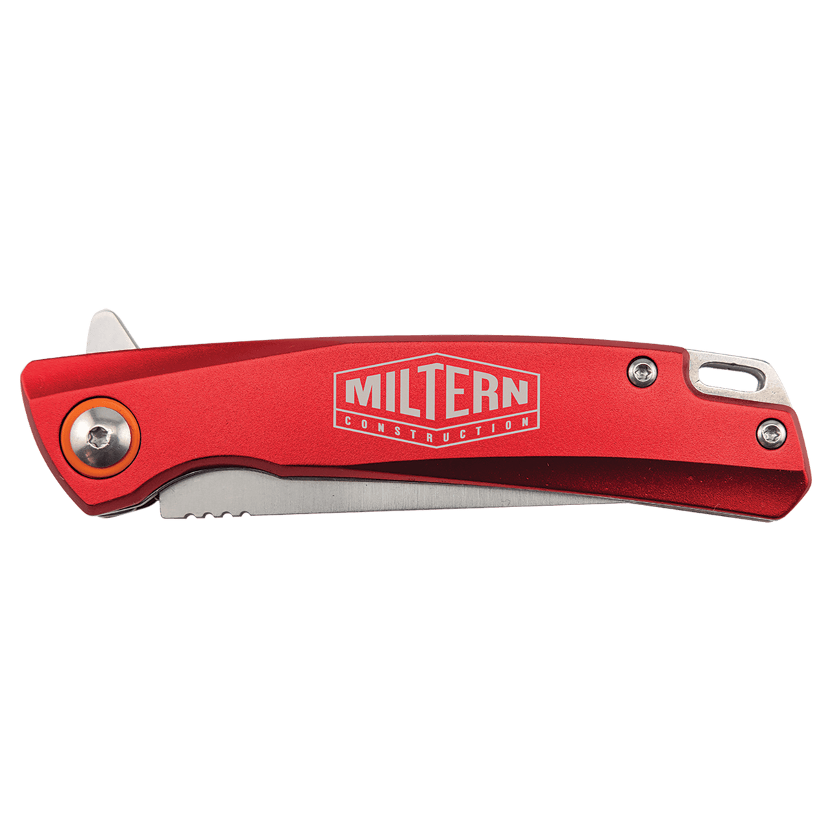Bison River 4" Red Every Day Carry Knife with Ball Bearing Open Mechanism