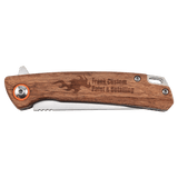 Bison River 4" Wood Every Day Carry Knife with Ball Bearing Open Mechanism