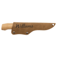 Bison River 4" Fillet Knife with Wood Handle and Leather Sheath