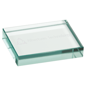 4" x 3" Jade Glass Paperweight