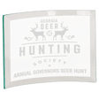 7" x 5" x 1/4" Beveled Jade Glass Crescent