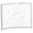 8" x 6" x 1/4" Beveled Jade Glass Crescent