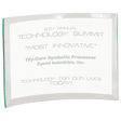 10" x 7" x 1/4" Beveled Jade Glass Crescent