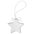 Clear Star Glass Ornament with Silver 3 1/4" String