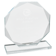 6 1/2" Octagon Clear Glass Award