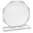 7 1/2" Octagon Clear Glass Award