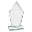 6 3/4" Diamond Clear Glass Award