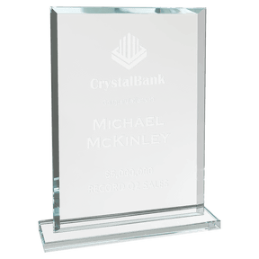 8 1/2" Rectangle Clear Glass Award