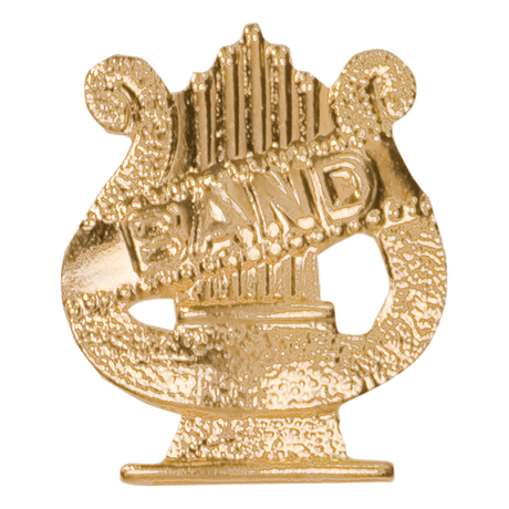 Gold Band Metal Chenille Letter Insignia