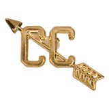 Gold Cross Country Metal Chenille Letter Insignia