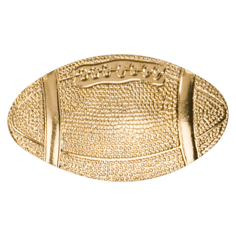 Gold Football Metal Chenille Letter Insignia