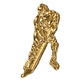 Gold Ice Hockey Metal Chenille Letter Insignia
