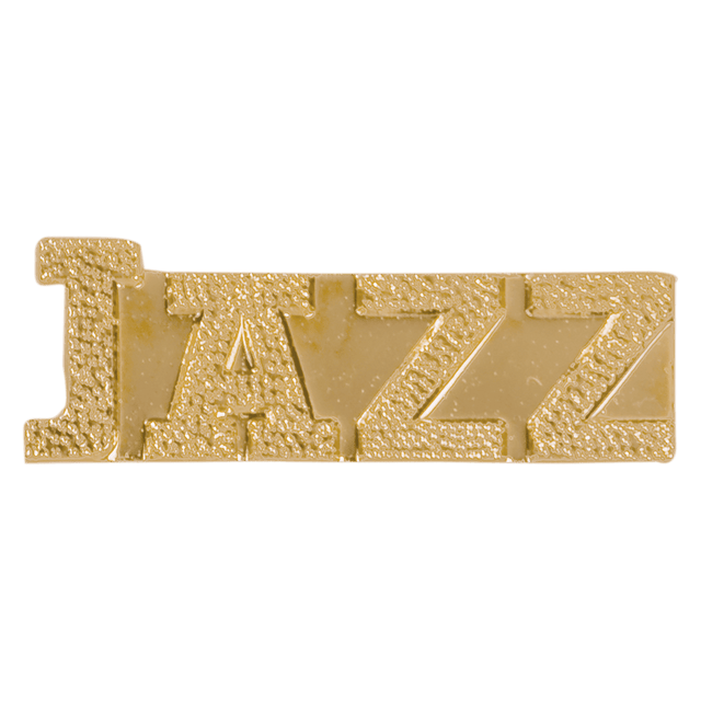 Gold Jazz Metal Chenille Letter Insignia