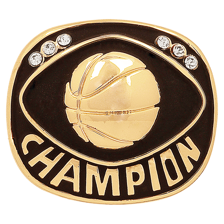 Gold Basketball Champion Ring Insert